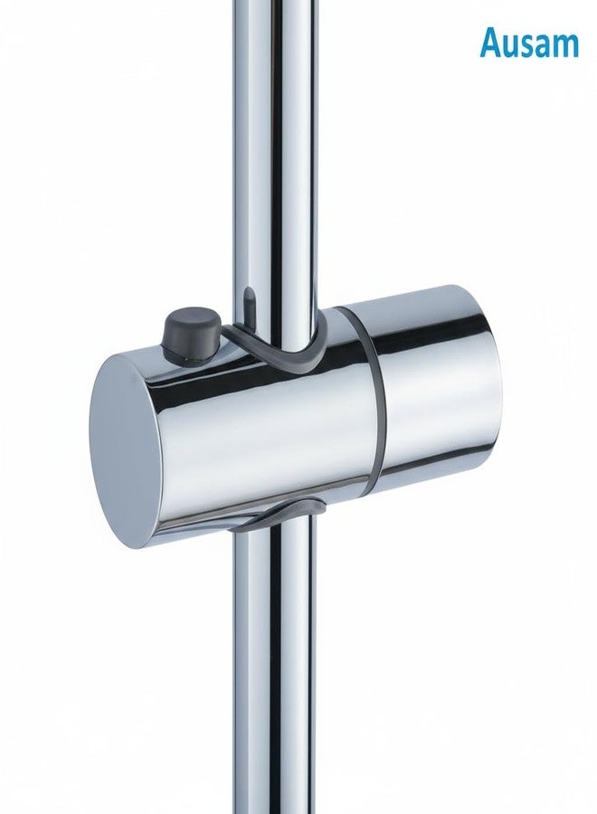 Ausam حامل رأس دش قابل للتعديل من أوسام، مطلي بالكروم، دوران 360 درجة، حامل قضيب منزلق، ملحق بخاخ يدوي - Image 4